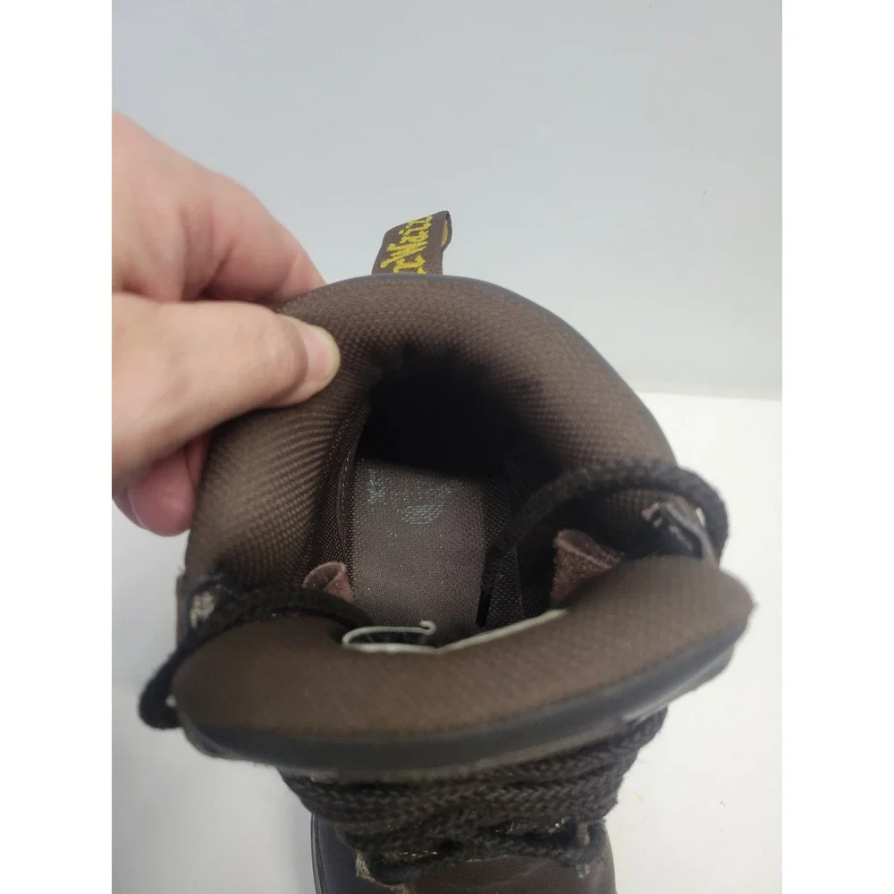 Dr Martens Industrial Work soft toe AirWair Boots‎ Brown Leather Lace Up Size 9